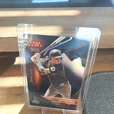topps chrome black 2026 manny machado padres #140 serial numbered /25