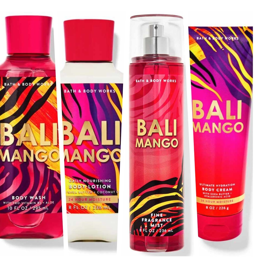Bath & Body Works ~ Bali Mango ~ Set ~ Wash, Lotion, Spray, Cream