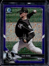 2018 Bowman Chrome Zack Burdi Prospects Purple Shimmer Refractor #/655 White Sox