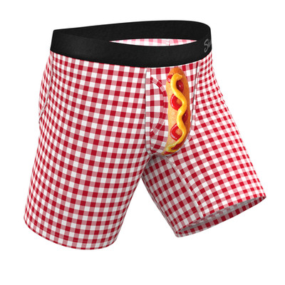 Shinesty The Hot Diggity Corn Dog Long Leg Ball Hammock  Pouch Underwear with Fl