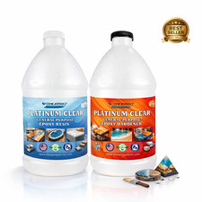 Clear Epoxy Resin 1 Gallon Kit 1:1 Easy Mix for Tabletop Art Jewelry Concrete