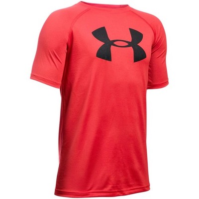 Under Armour Kinder Tech Big Logo T-Shirt orange/weiß (SMALL)