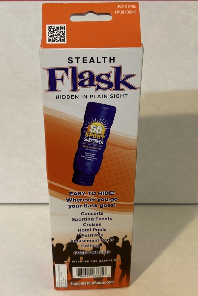 Frasco protector solar deportivo Smuggling Your Booze frasco de viaje de 10 oz con embudo Foto 2 de 4