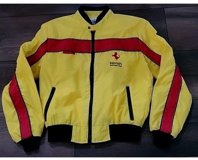 Vtg Ferrari racing jacket Lined Wind Breaker Leatherworks 1984