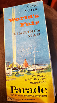  1964 New York World s Fair Visitors Map For Readers Of Parade Sunday Magazine 