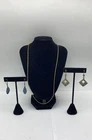 Sterling Silver 925 Gold Vermeil Jewelry Lot 21" Rope Chain 2 Pairs Earrings