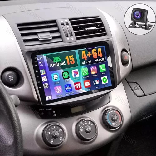 Apple Carplay Android 15 For Toyota RAV4 2007-2012 Car Stereo Radio GPS WIFI+Cam