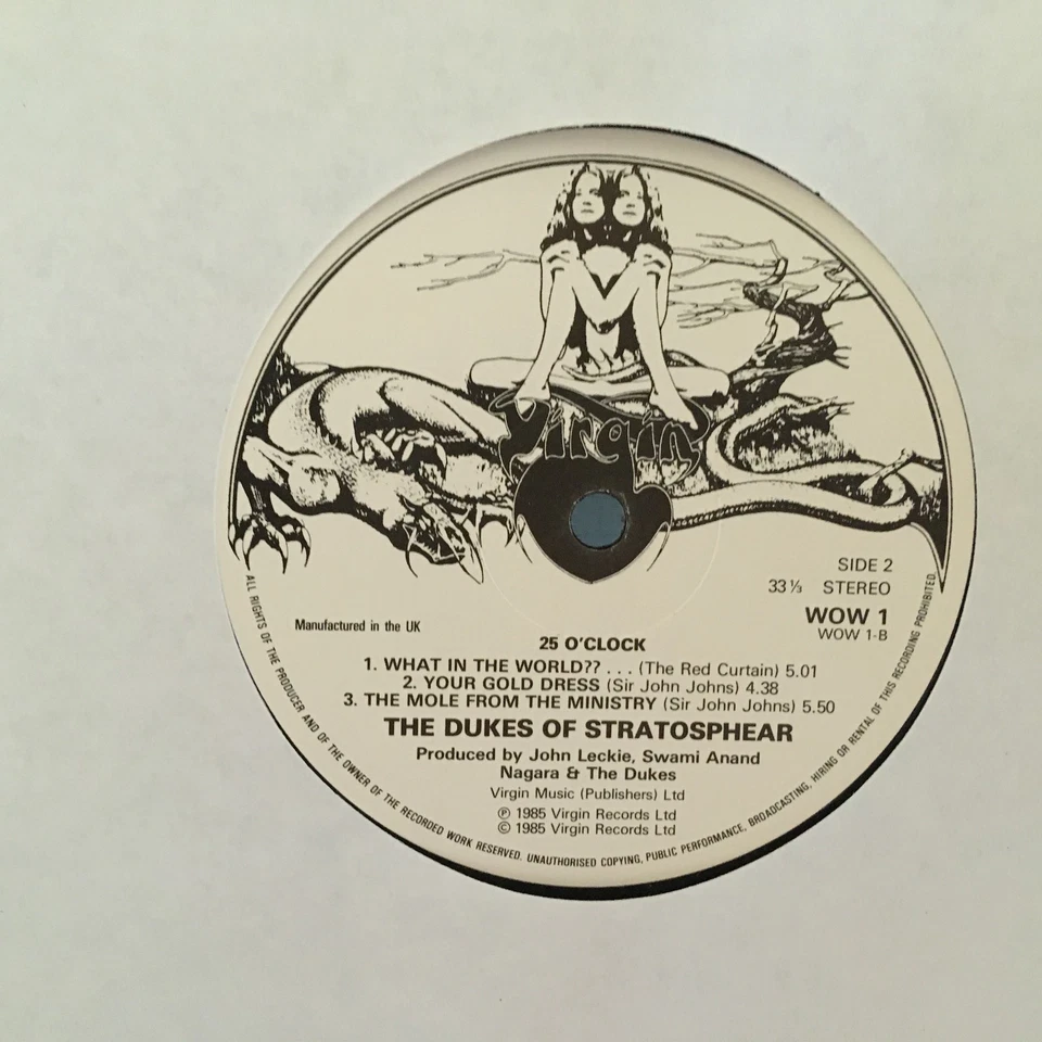 Dukes of Stratosphere 25 o' часы EP LP Virgin Великобритании '85 stratosphear XTC psy - Изображение 3 из 4