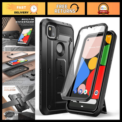 Rugged Full-Body Case for Google Pixel 4A (2020) - Holster & Screen Protector, B