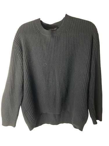 NAKED CASHMERE Sweater Sz M Long Sleeve Womens Black Crew neck