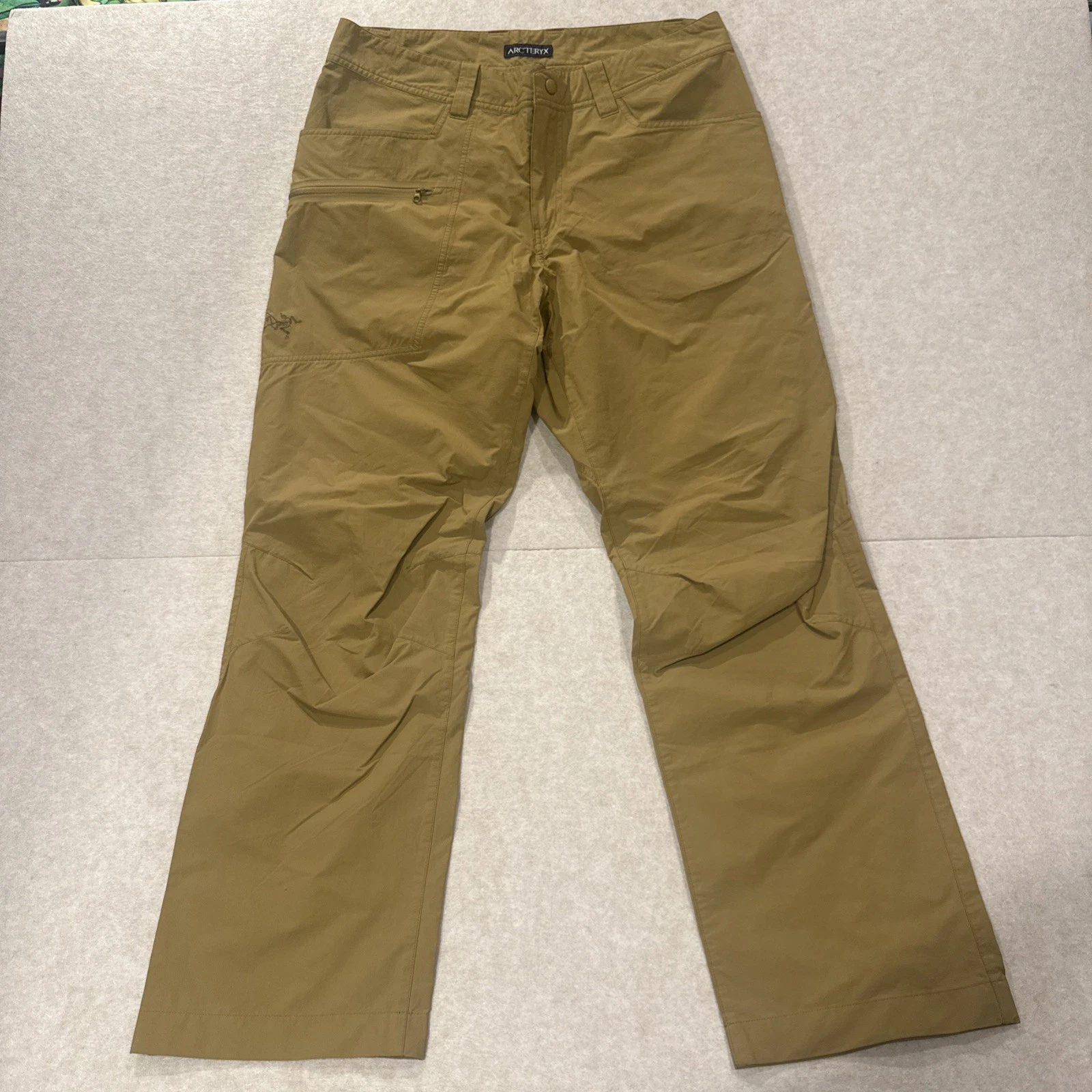 Arcteryx Perimeter Pant Men's 34x32 Mustard Technical Hiking Climbing Softshell