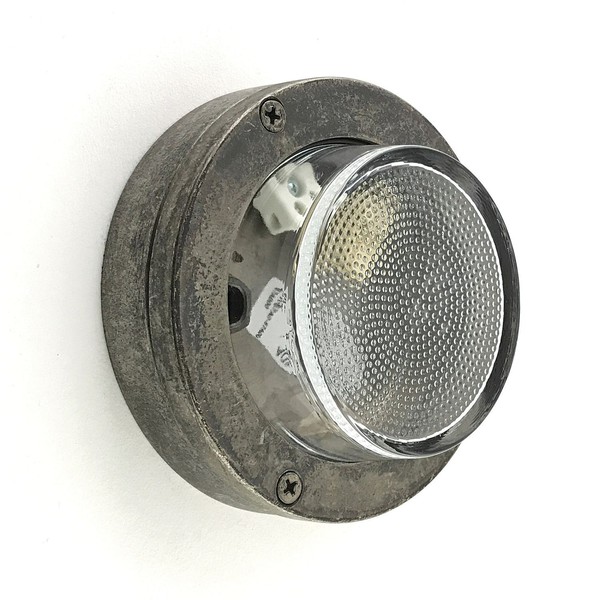 AußEn Wandlampe Messing Glas Rund Ø 14 Cm IP64 Zinn G9 Maritim Leuchte HaustüR-image