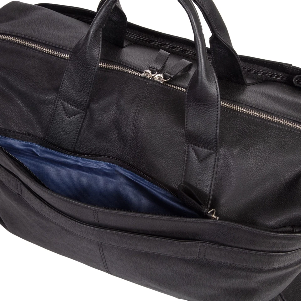 Alassio Weekender TORO Reisetasche Handgepäck Echt Leder schwarz 47033 - Bild 2 von 3