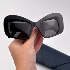 Loewe Women Sunglasses Black Grey Cat Eye LW40128I ANAGRAM 01A NEW AUTHENTIC