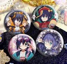 Love, Chunibyo & Other Delusion Takanashi Rikka Double-glitter Anime Badge Gifts
