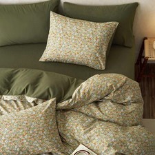 Floral Duvet Cover Set, Cute Vintage Flower Cottagecore Aesthetic for Women Teen