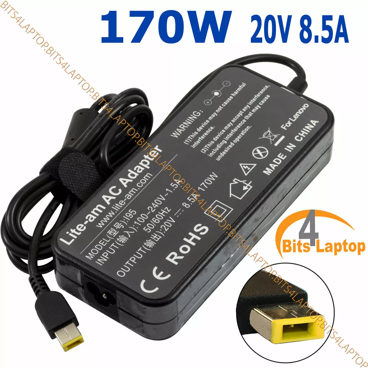 170W Power AC Adaptor Charger PSU For Lenovo Legion 5 15ARH05 Gaming Laptop