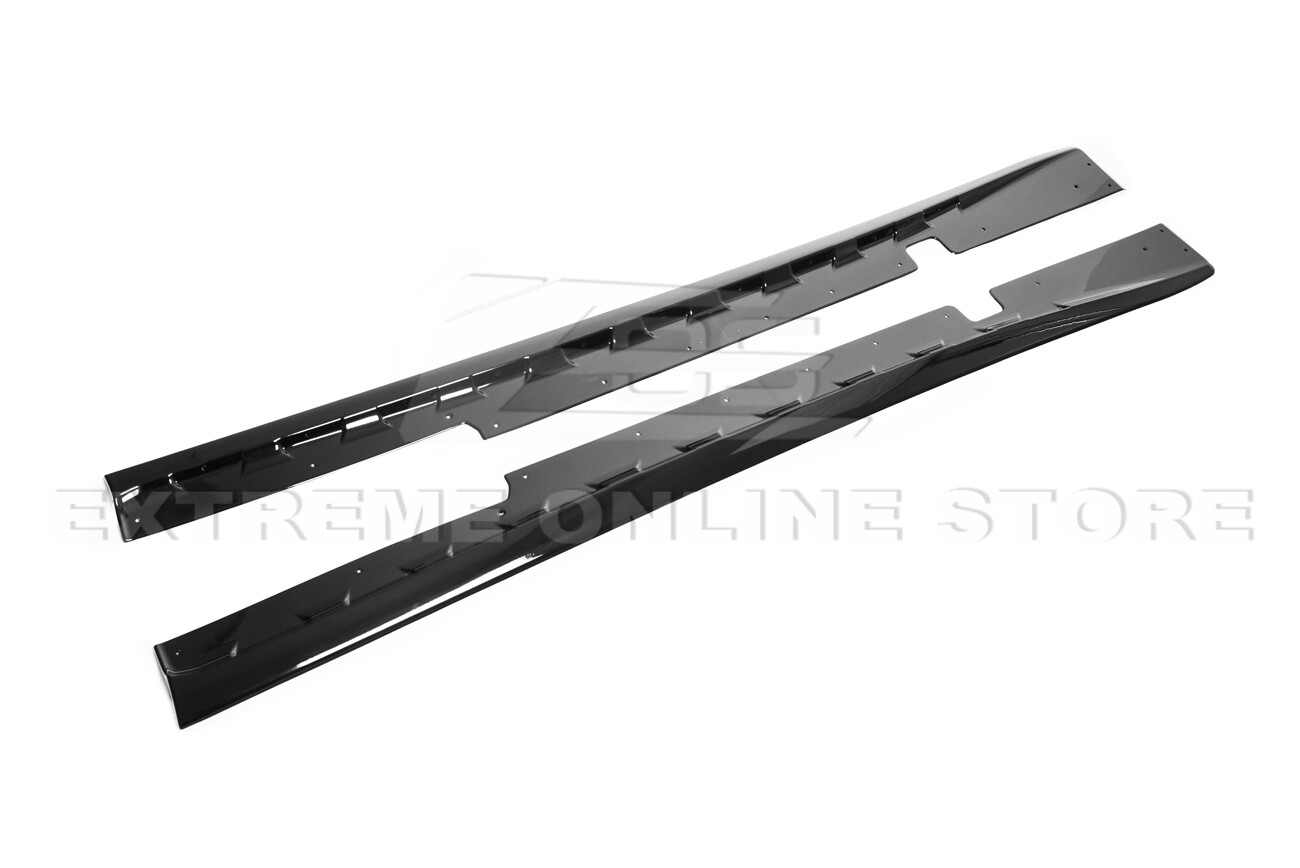 For 97-04 Corvette C5 ZR1 Style Glossy Black Side Skirt Rocker Panel ...
