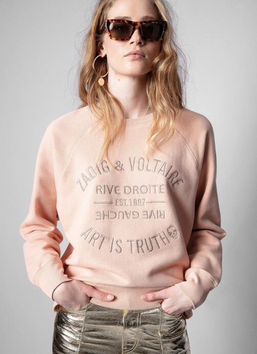 Dama Primavera Nuevo Zadig & Voltaire Bordado Algodón Pullover Sudadera