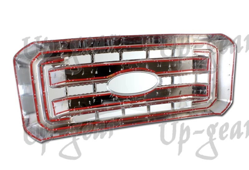 Cubierta superpuesta completa de parrilla cromada Super Duty para Ford F250 F350 F450 F550 11-16 Foto 4 de 4