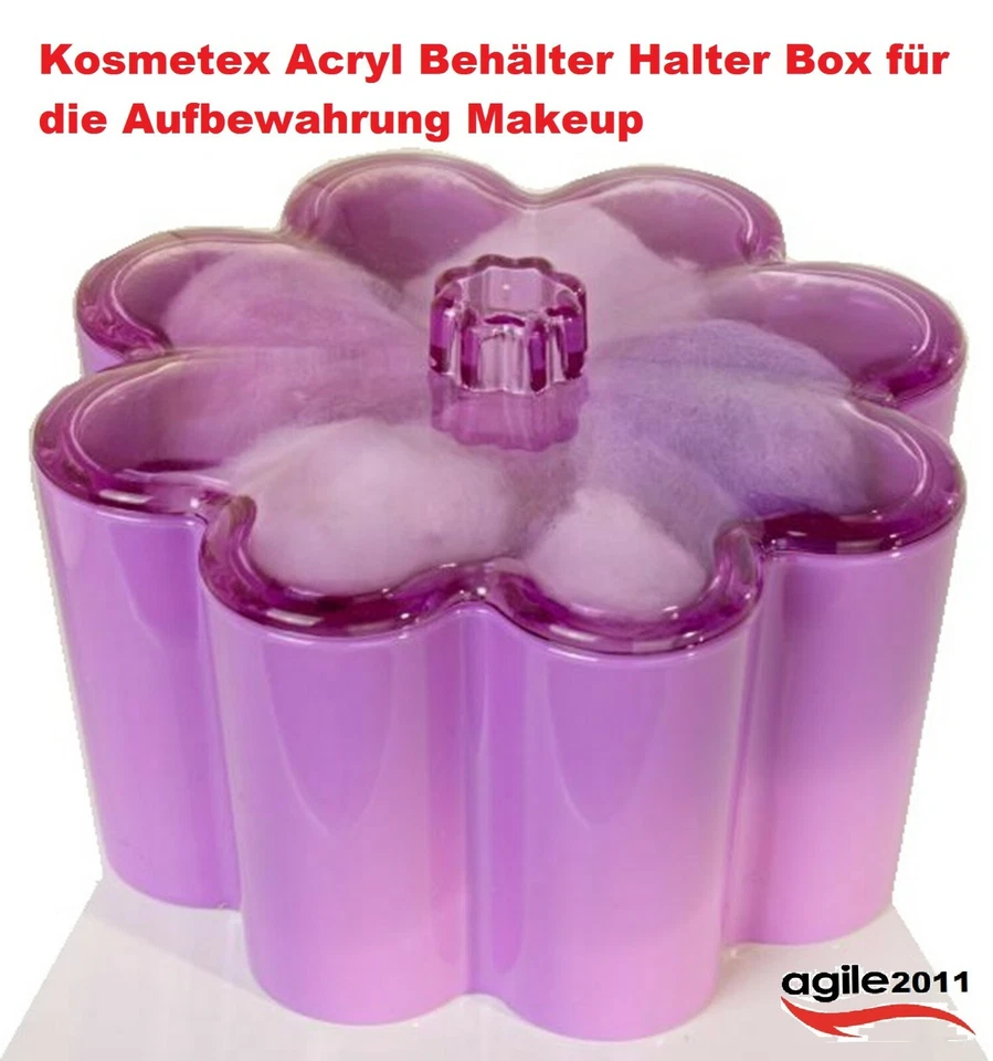 GKM 2 x Blütenform Kosmetex Acryl Behälter Halter Box für die Aufbewahrung Makeup