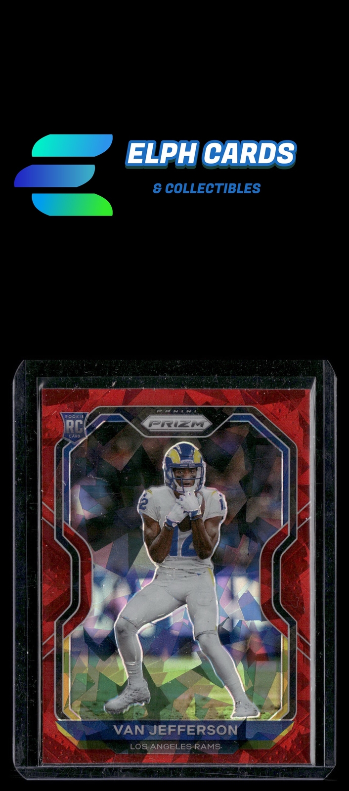 2020 Panini Prizm #377 Van Jefferson Prizm Red Ice