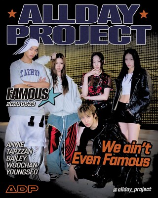 ALLDAY PROJECT Debut Single Album FAMOUS CARTOON Ver QR P.Card +