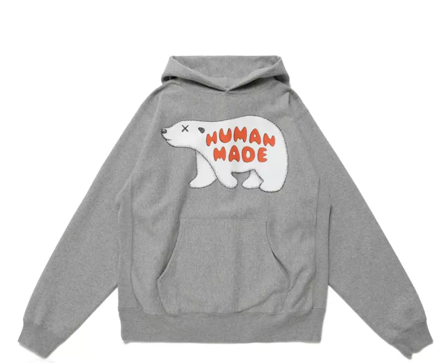 Human Made × Kaws PIZZA HOODIE KAWS #2 Gray size XXL Polar Bear