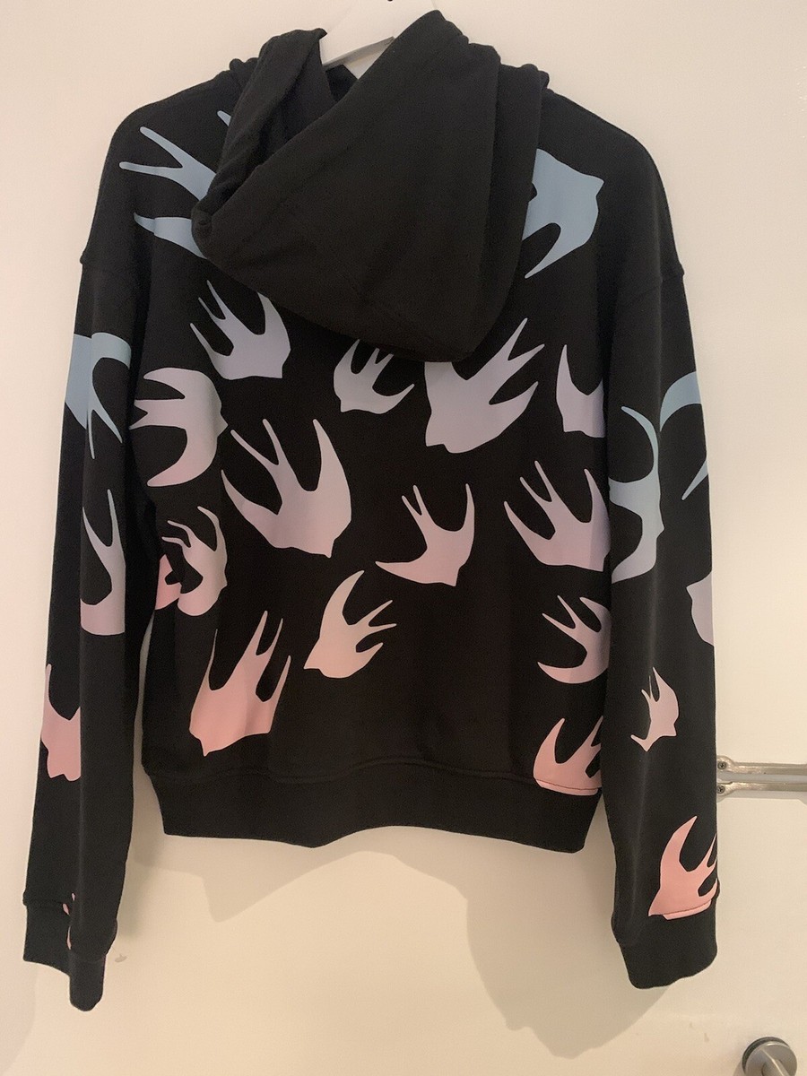 McQ Alexander McQueen Rare Black Hoodie Size Medium Multi Colour