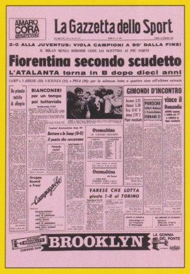711 FLORENTINA: 12. Mai 1969 MOMENTS DI GLORIA STICKER FUSSBALLSPIELER 2010 PANINI
