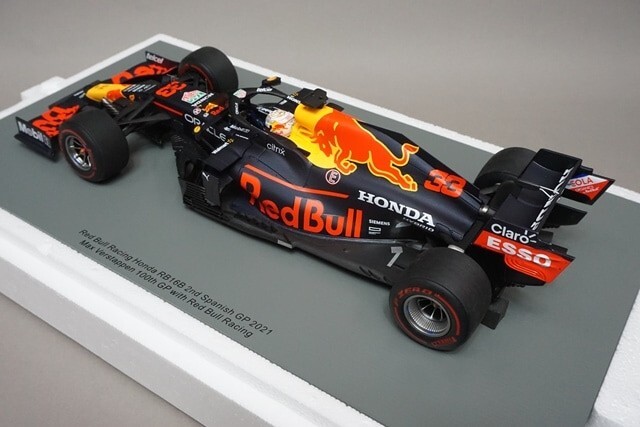 1:43 SPARK 18S593 Red Bull Racing Honda RB16 Spanish GP 2nd 2021