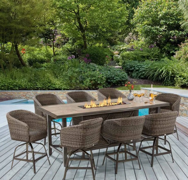 Resin wicker outdoor dining set deals
