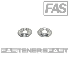 (100) #8 Stainless Steel Flanged Finishing Washers Cup Washers 316