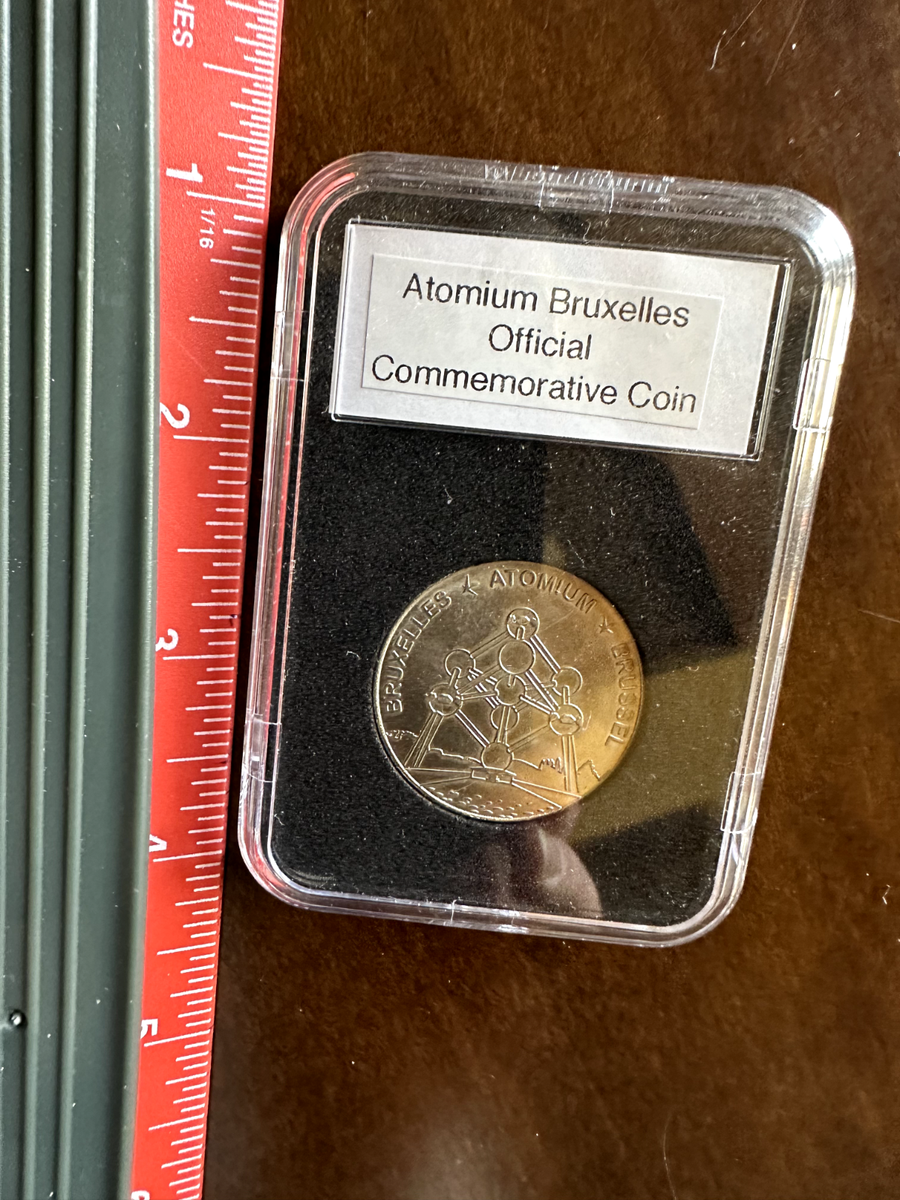 Atomium Brussels Commemorative Coin in Lucite Case | eBay