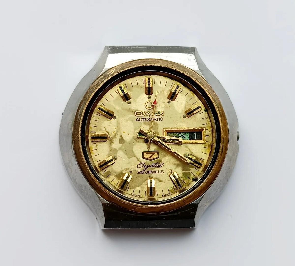 希少 入手困難 VINTAGE watch オニキス ストーン 腕時計 OYSTER WATCH Co． SS オイスター