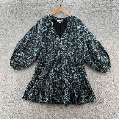 slim fit dress slacks Karina Grimaldi Zelie Embroidered Print Mini Dress - Green Garden main image 0