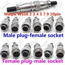 WEIPU WS16 2-10 Pin Docking Aviation Connector,Waterproof Wire Cable Connector