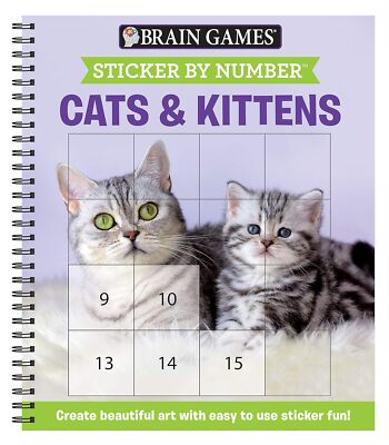 Brain Games - Sticker by Number: Cats & Kittens (Easy - Square Stickers): Create