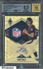 2021 Davis Mills BGS 8.5 10 Phoenix Rookie Prem Jrsy Auto Laundry NFL Shield 1/1