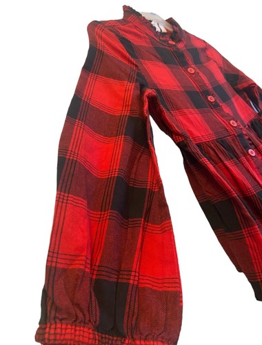 GAP Kids Girls X-Small 4 5 Dress Long Sleeve Buffalo Plaid Button Down Elastic - Picture 4 of 11