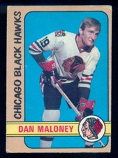 1972-73 OPC O PEE CHEE #264 DAN MALONEY VG-EX CHICAGO BLACK HAWKS HOCKEY Card