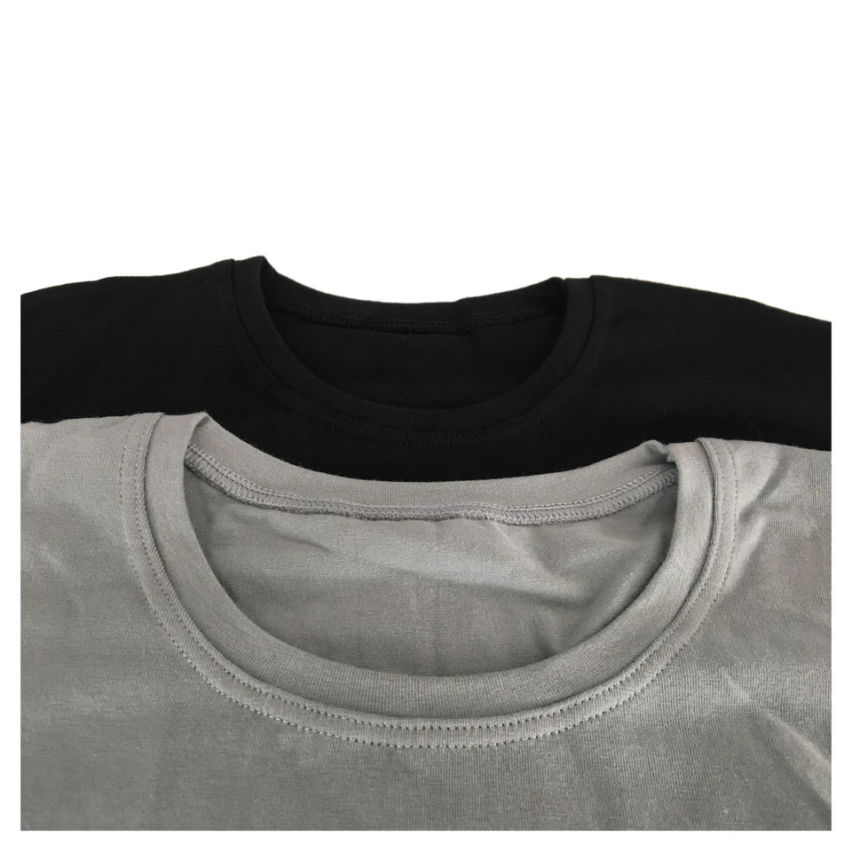 DIM t-shirt uomo bipack grigio/nero 96% cotone 4% elastan — 第 3/4 张图片