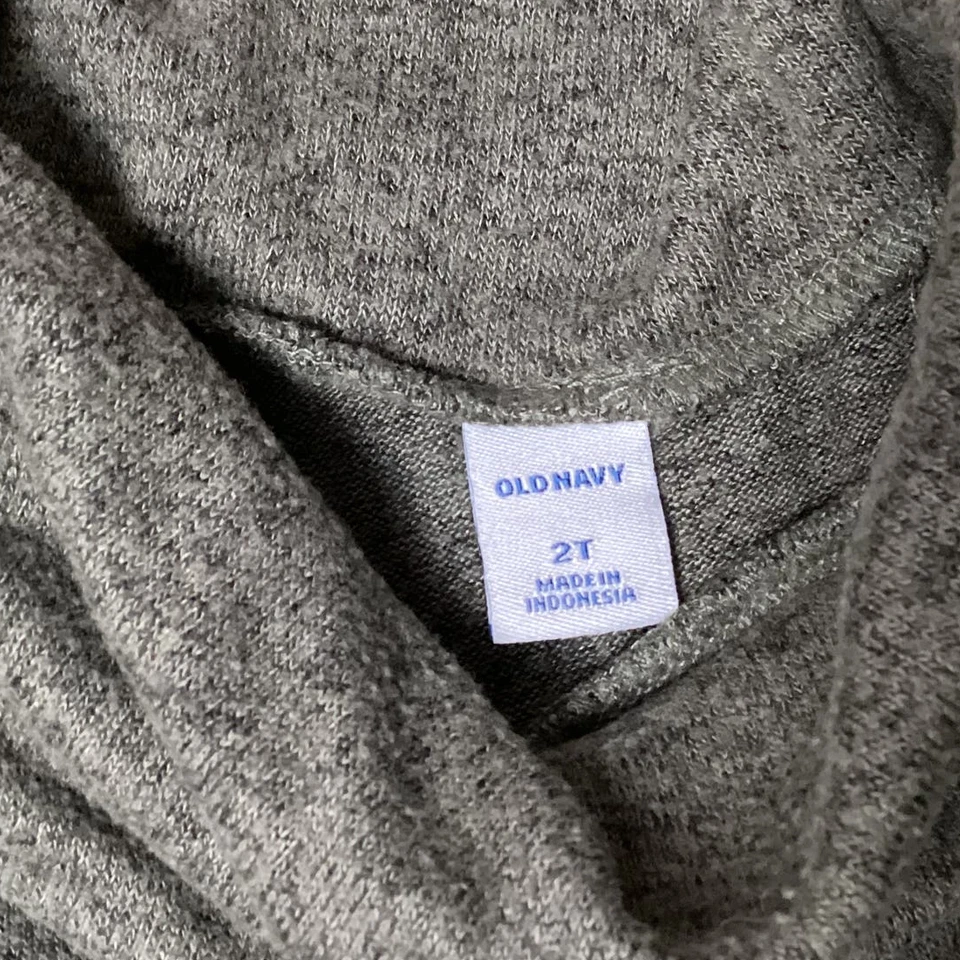 Vestido Old Navy Oliva Manga Larga Cuello Alto Niño Pequeño Talla 2T DEFECTUOSO Foto 3 de 4