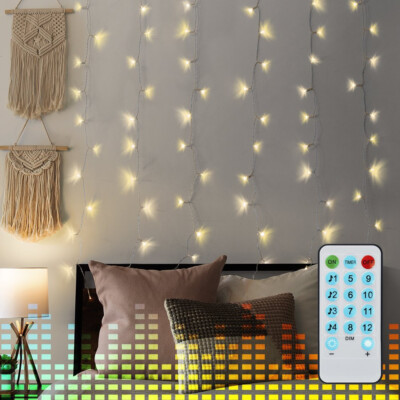 Merkury Innovations Music Reactive Cascading LED Curtain Lights (MI-CCS73-199W)