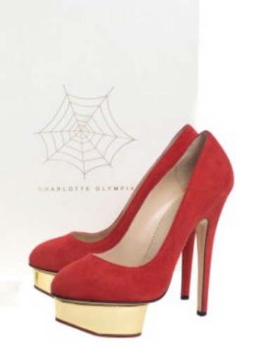 Escarpins de plateforme en daim Charlotte Olympia Italie taille 39 - Photo 1/12