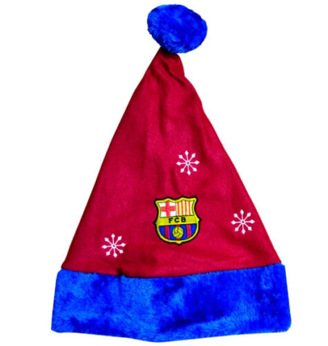 FC Barcelona Xmas Christmas Santa Hat New Official Football Club FCB Merchandise - Afbeelding 1 van 1