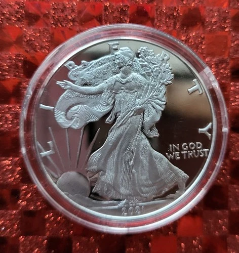 2021 Proof American Silver Eagle Type 1 Dollar $1 uncirculated Excellent