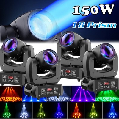 18Prism 150W Moving Head Stage Light RGBW Beam Gobo DMX Bar DJ Party LED Lights