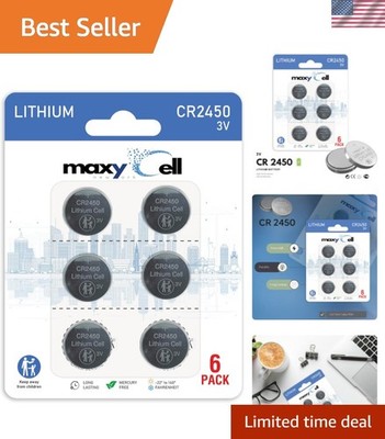 2450 CR2450 Lithium Coin Cell Battery 3V High-Capacity Long-Lasting Reliable ...
