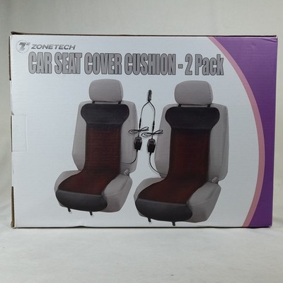 NEW~ Zone Tech Car Travel Seat Cover Cushion - 2 Pack of Classic Black